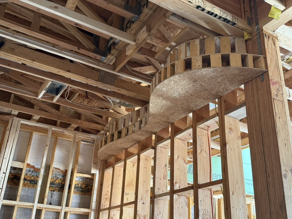 Scottsdale — Curved soffit framing